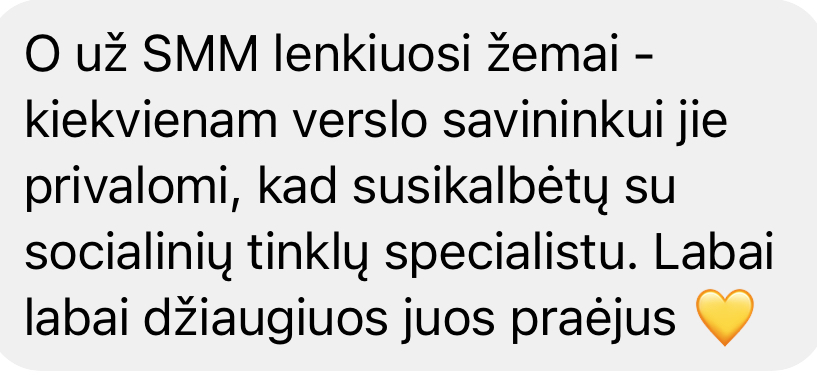Nekenčiu marketingo SMM kursai atsiliepimai 14