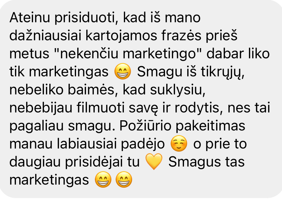 Nekenčiu marketingo SMM kursai atsiliepimai 23