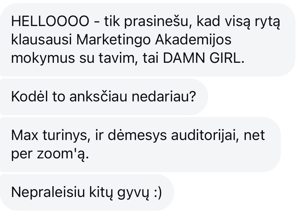 Marketingo akademija atsiliepimai - 1