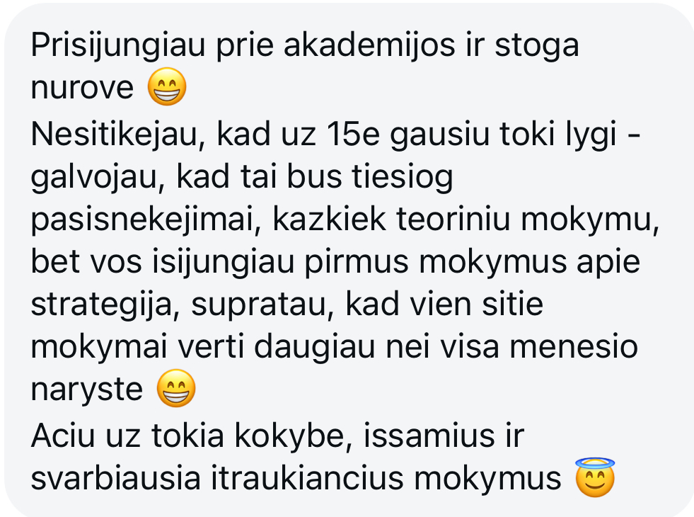 Marketingo akademija atsiliepimai - 5