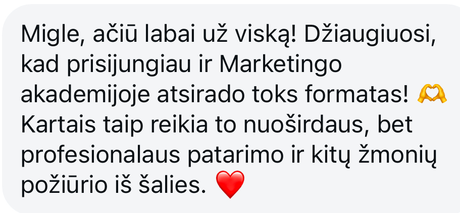 Marketingo akademija atsiliepimai - 9