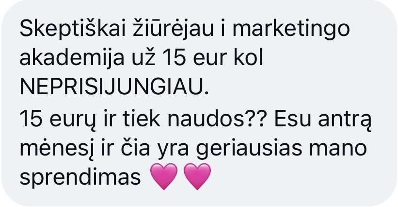 Marketingo akademija atsiliepimai - 11