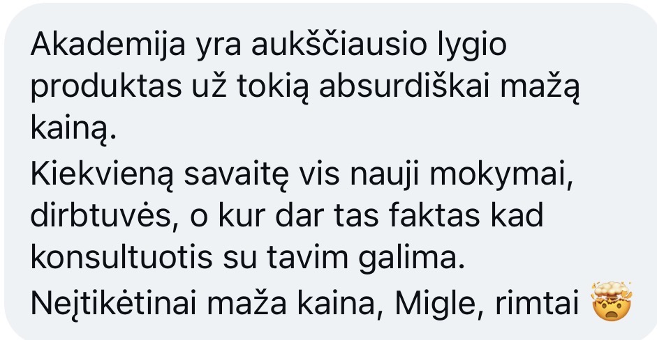 Marketingo akademija atsiliepimai - 12